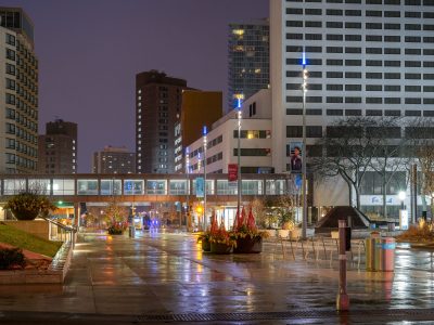 Nicollet Mall, Minneapolis: Rainy Night During COVID-19