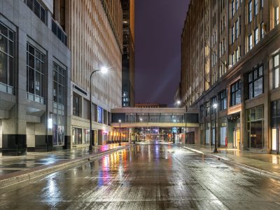 Downtown Minneapolis S 8th St During COVID-19 Pandemic