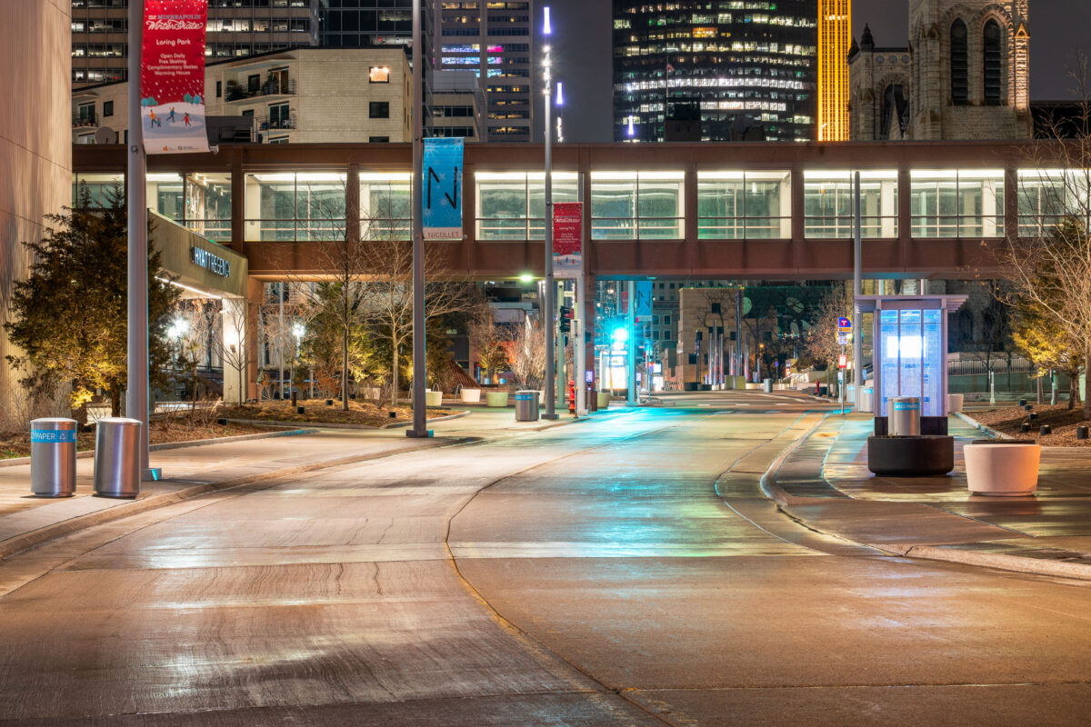 Nicollet Mall, Downtown Minneapolis During COVID-19 Stay-at-Home