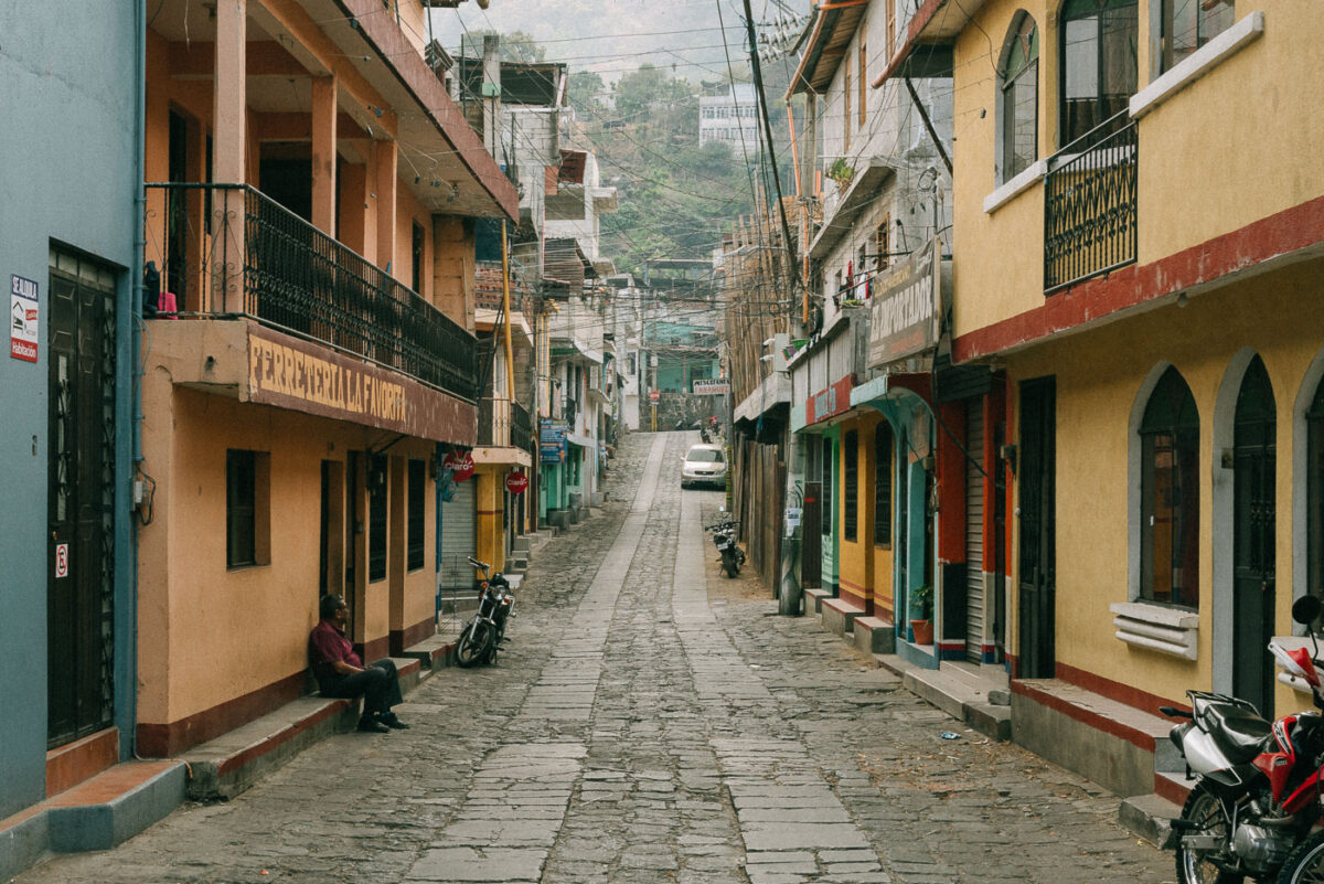 Street in San Pedro Laguna, Guatemala.