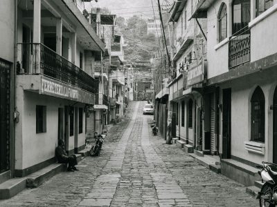 Cobblestone Street in San Pedro La Laguna, Guatemala