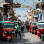 Tuk Tuks near the dock in San Pedro La Laguna, Guatemala.