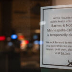 Barnes & Noble in Minneapolis closed due to the coronavirus outbreak.