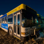Metro Transit buses parked in Minneapolis.