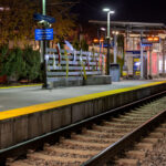 Cedar-Riverside LRT trains station in Minneapolis, Minnesota.