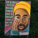 Art at Powderhorn park in South Minneapolis during COVID-19 shutdowns.