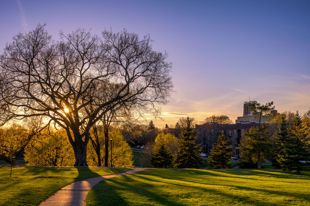 Sunset at Powderhorn Park in South Minneapolis