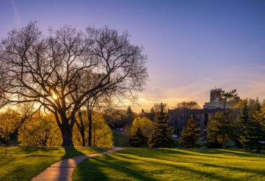 Sunset at Powderhorn Park in South Minneapolis
