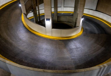 Ramp C parking garage in downtown Minneapolis, Minnesota.