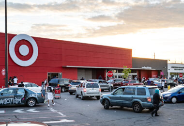 The Target Store across from the Minneapolis Police 3rd Precinct during the Uprising following the death of George Floyd days prior.