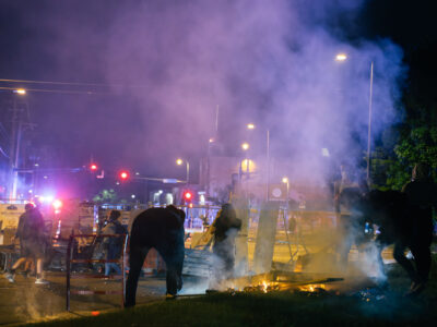Minnehaha Ave Protest Fire, Minneapolis