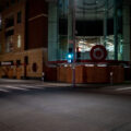 The flagship Target Store in downtown Minneapolis is boarded up during unrest over the May 25th murder of George Floyd.