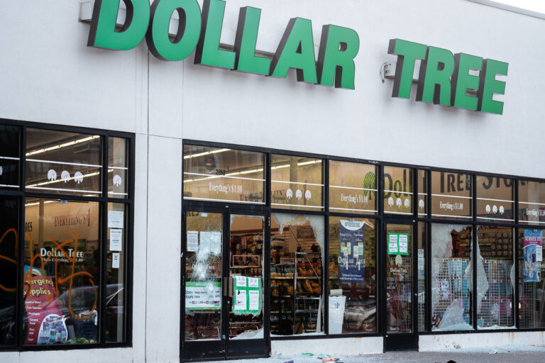 Dollar Store damage during the Minneapolis Uprising 2 A looted Dollar Store located near the Minneapolis police third precinct.