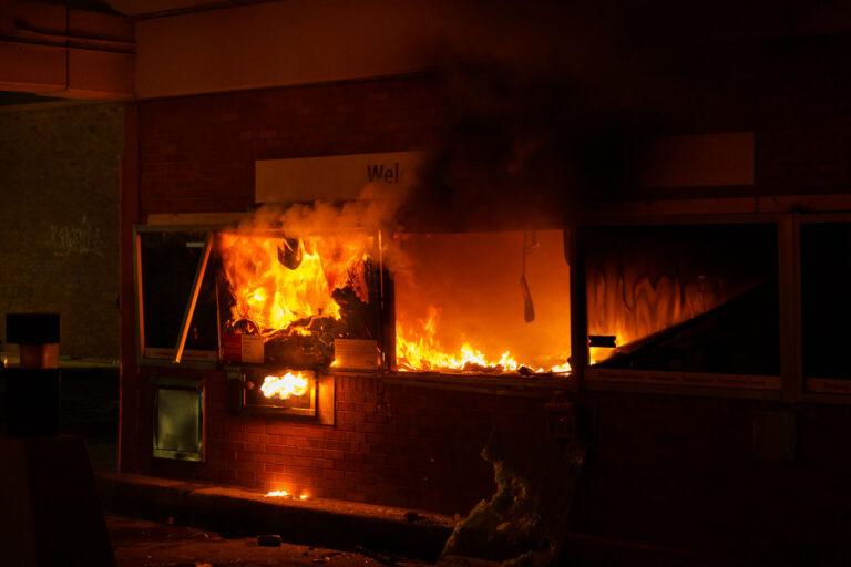 Wells Fargo, Nicollet Ave 1 A Wells Fargo Bank located across the street from the Minneapolis police fifth precinct burns.