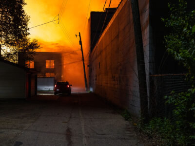 Minneapolis Protests: Alley Smoke at 29th St & 26th Ave S