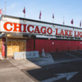 Chicago-Lake Liquors on Lake Street with boards on it after nights of protests over the death of George Floyd.