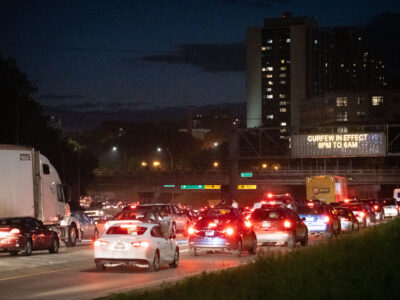 I-94 Traffic Jam During Minneapolis Curfew