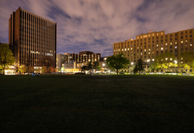 Elliott Park in Downtown Minneapolis. One of my favorite parks downtown because of the skyline that's visible from the soccer fields.