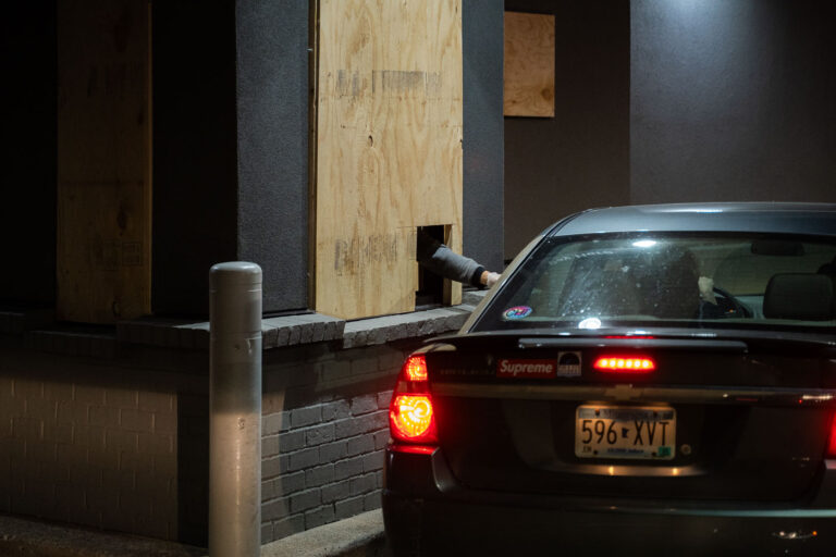 McDonald's on Hennepin Ave Not Closing 2 McDonald’s on Hennepin Ave in Uptown Minneapolis still serving through a small hole in a board.