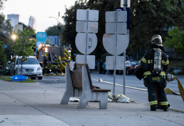 O'Reilly Auto Parts fire on May 30, 2020 after 4 nights of protests following the death of George Floyd.