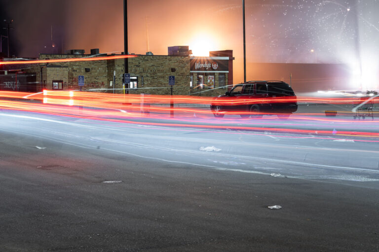 Wendy's on 26th Ave S during Minneapolis riot 3 Fireworks explode over the Wendy’s on 26th Ave S during the 2nd day of protests in Minneapolis following the death of George Floyd.