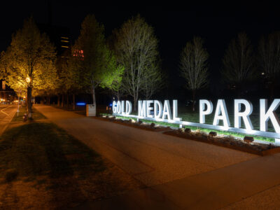 Gold Medal Park at Night, Minneapolis Riverfront
