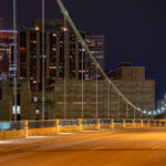 Hennepin Avenue Bridge in downtown Minneapolis during covid-19.