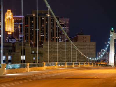 Hennepin Avenue Bridge, Minneapolis, During COVID-19 Pandemic