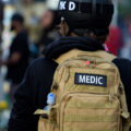 A medic at George Floyd Square on May 31, 2020.