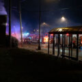 Minneapolis Fire Department outside the AutoZone on Lake Street.