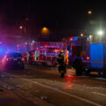 Minneapolis Fire Department works on putting fires out on Minnehaha Avenue during the 2nd day of protests in Minneapolis following the death of George Floyd.