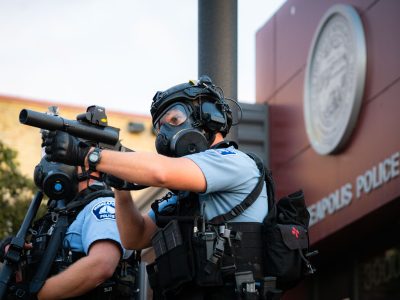 Officer Aims Weapon at Minneapolis Police 3rd Precinct