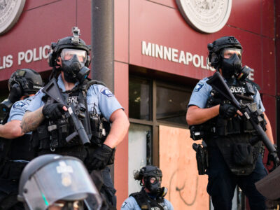 Minneapolis Police at 3rd Precinct during George Floyd protests