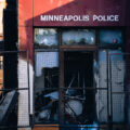 The burned Minneapolis Police 3rd Precinct on May 31, 2020 after days of protests following the May 25th, 2020 death of George Floyd.