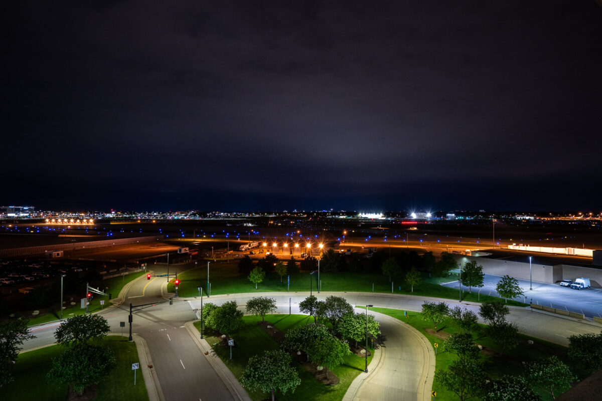 MSP Airport at night in May 2020