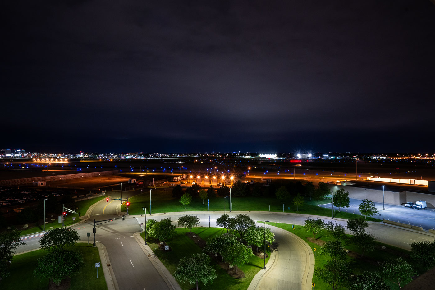 MSP Airport at night in May 2020