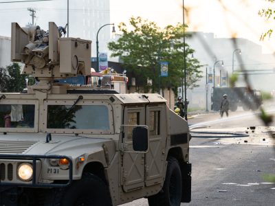 National Guard at Minneapolis Midtown Exchange Fires