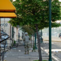 The Minnesota National Guard on Lake Street on 05/30/20 after nights of fires in Minneapolis following the death of George Floyd.