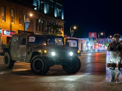 National Guard Humvee on Lake Street, Minneapolis
