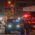 he National Guard arrives in Minneapolis after a night of fires. They were primarily used to clear streets and give firetrucks the ability to come in and put fires out.