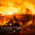 A 6-story new housing development on fire near the Minneapolis Police 3rd Precinct during the 2nd day of protests in Minneapolis following the death of George Floyd.