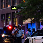 Minneapolis Police load up their less lethal weapons in Downtown Minneapolis during the 3rd day of protests in Minneapolis following the death of George Floyd.