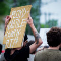 Protesters marching down 38th St in South Minneapolis the day after George Floyd was killed in front of Cup Foods on the corner. The protesters then marched to the Minneapolis Police 3rd Precinct