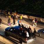 Protesters marching down I-94 on the 4th day of protests in Minneapolis following the death of George Floyd.