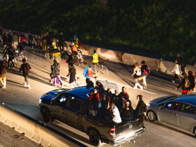 Protesters on I-94, Minneapolis