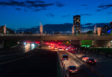 Protesters marching down I-94 on the 4th day of protests in Minneapolis following the death of George Floyd.