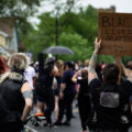 Protesters on 38th St in South Minneapolis on May 26th, 2020 where George Floyd was killed the night. The protesters would then march to the Minneapolis Police Third Precinct.