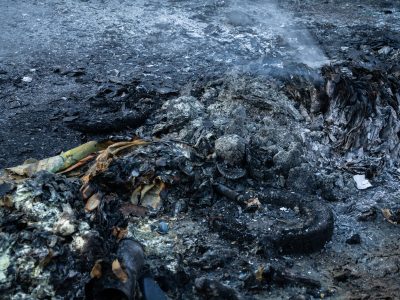 Burned Dumpster, Lake Street, Minneapolis