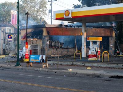Shell Gas Station Fire, Lake Street, Minneapolis