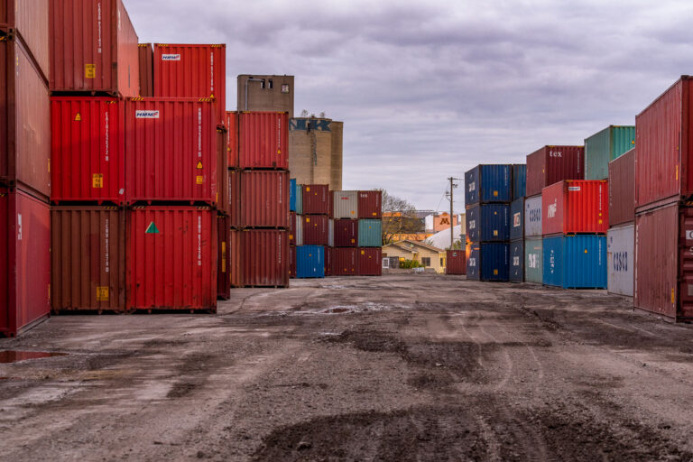 Shipping Containers, Minneapolis 1 Shipping containers in a Minneapolis rail yard.